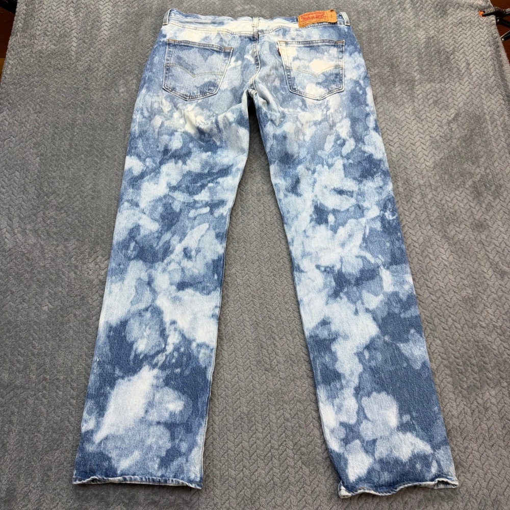 Levis 501 93 Jeans Mens 36x31 Straight Leg Blue Acid Wash Cloud Grunge Retro 90s